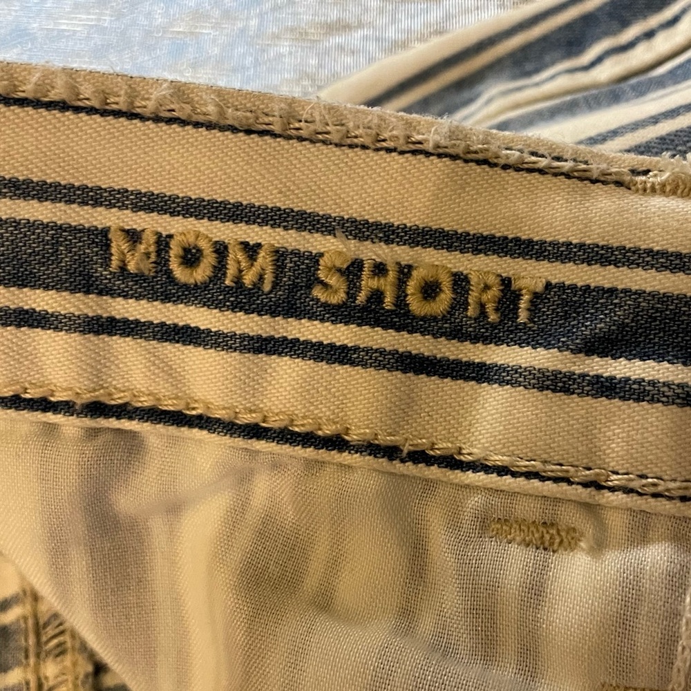 NWOT - American Eagle - Size 14 - Blue and White Striped “Mom” Shorts - Picture 7 of 10